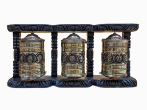 Brass Wall Prayer Wheel with Sacred Mantra