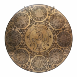 Gong de Viento Sagrado Tibetano en Bronce – 45 cm de Profunda Resonancia para la Armonía Interior