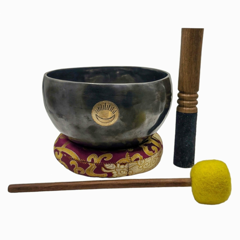 Hand BeatenSinging Bowl with Moon Engraving