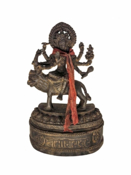 Copper Durga Buddhist Statue - 16.5 cm