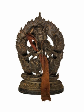 Antique Copper Bhadrakali Buddha Statue