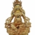 Estatua de cobre de Jambhala amarillo con dorado