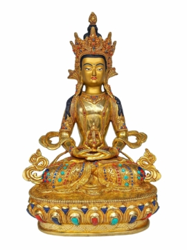 Aparimita Copper Statue with Gold Finish