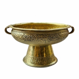 Jarrón de Flores de Bronce para el Budismo Vajrayana