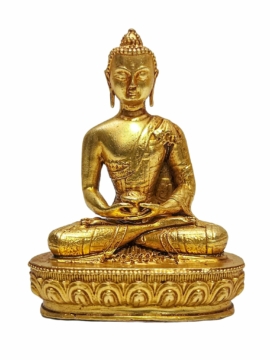 Estatua de Buda Amitabha de cobre dorado