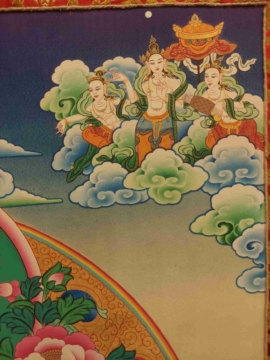 White Tara Thangka on Cotton Canvas