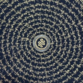 Tibetan Om Mantra Mandala on Cotton Canvas