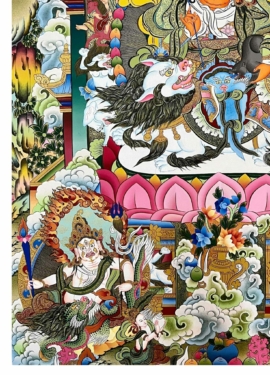 Jambhala Namtose Thangka &ndash; Hand-Painted Cotton Canvas