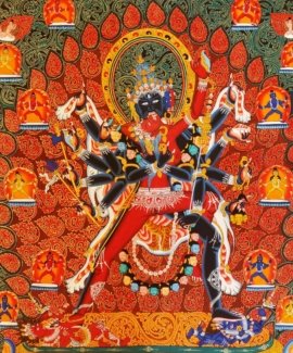 Chakrasambhara Mandala Thangka on Cotton Canvas