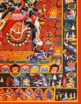 Chakrasambhara Mandala Thangka on Cotton Canvas