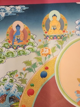Green Tara Thangka on Cotton Canvas