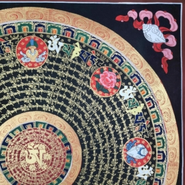 Mantra Mandala on Cotton Canvas
