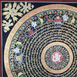 Tibetan Thangka of Mantra Mandala