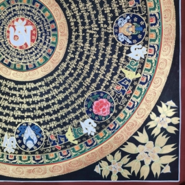 Tibetan Thangka of Mantra Mandala