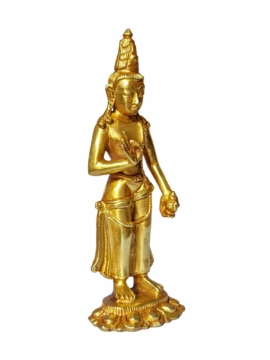 Statue miniature en cuivre de Maitreya Buddha – Incarnation de la Compassion