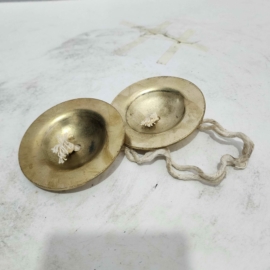 Tingsha tibétain en cuivre fait main, 10 cm