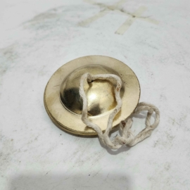 Tingsha tibétain en cuivre fait main, 10 cm