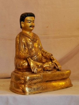 Copper Marpa Lotsawa Statue &ndash; 20 cm Tall