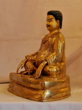 Copper Marpa Lotsawa Statue &ndash; 20 cm Tall
