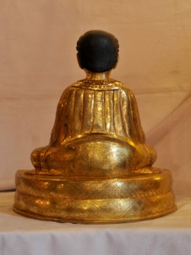 Copper Marpa Lotsawa Statue &ndash; 20 cm Tall