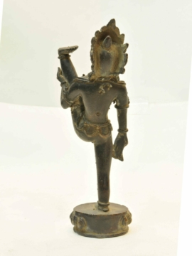 Masterfully Crafted Copper Statue of Akash Yogini &ndash; Embodiment of Wisdom and Compassion