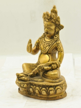 Brass Yellow Jambhala Kubera Statue