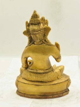 Brass Yellow Jambhala Kubera Statue