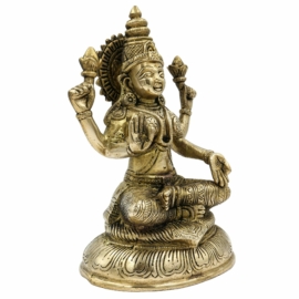 Statue en laiton de Lakshmi – Symbole de prospérité