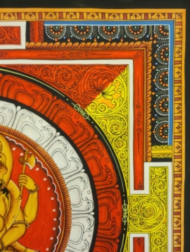 Mandala de Ganesh Newari Paubha sur toile de coton