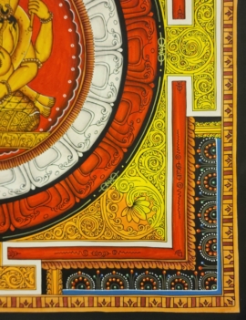 Mandala de Ganesh Newari Paubha sur toile de coton