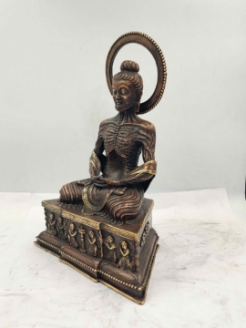 Brass Buddha Statue for Meditation &ndash; 32cm, Vajrayana Heritage