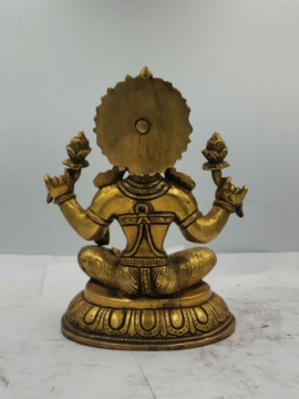 Statue de Lakshmi en laiton – Symbole de prospérité fait à la main