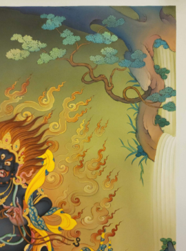 Handmade Vajrapani Thangka on Cotton Canvas