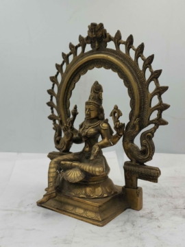 Statue de laiton de Lakshmi – Un symbole de prospérité et d&rsquo;abondance