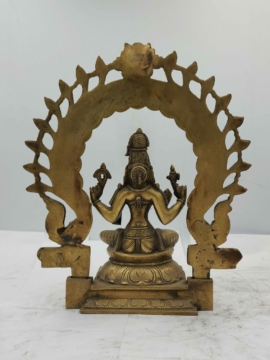 Statue de laiton de Lakshmi – Un symbole de prospérité et d&rsquo;abondance
