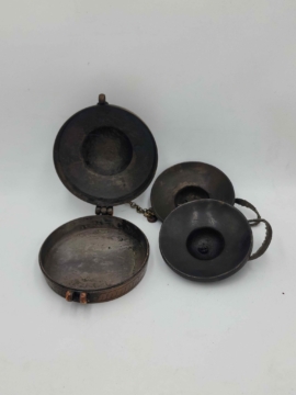 Tingsha en bronze avec couvercle pour la méditation