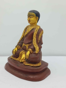 Handcrafted Copper Statue of Marpa Lotsawa &ndash; 15 cm