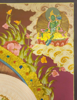1000 Arms Avalokitesvara Thangka on Cotton Canvas