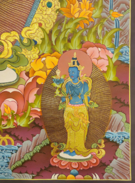1000 Arms Avalokitesvara Thangka on Cotton Canvas
