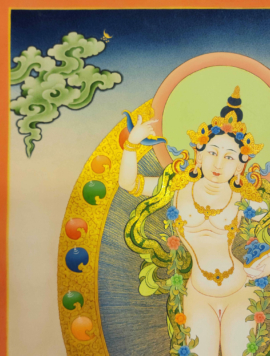 Yogini Thangka on Cotton Canvas with Gold