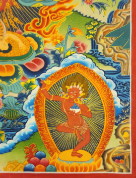 Kurukulla Thangka with Real Gold on Canvas