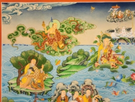 Peinture tibétaine de Pani Buddha sur toile de coton