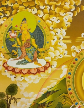 Thangka de Chenrezig sur toile de coton