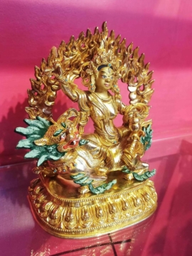 Statue en cuivre de la Divine Tseringma – Déesse de la Longévité