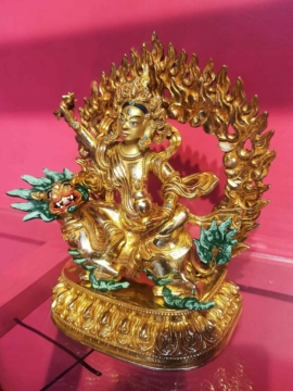 Statue en cuivre de la Divine Tseringma – Déesse de la Longévité