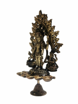 Statue de lampe à huile Sukunda Panas en cuivre