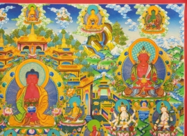 Amitabha Buddha Thangka on Cotton Canvas