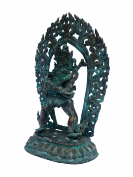 Copper Chakrasamvara Buddha Statue &ndash; 28 cm Height, Profound Spiritual Essence
