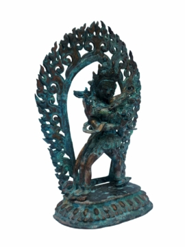 Copper Chakrasamvara Buddha Statue &ndash; 28 cm Height, Profound Spiritual Essence