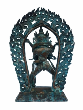 Copper Chakrasamvara Buddha Statue &ndash; 28 cm Height, Profound Spiritual Essence